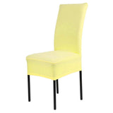 Maxbell Solid Color Polyester Spandex Dining Stool Chair Cover Slipcover Home Office Wedding Party Chair Cover Beige