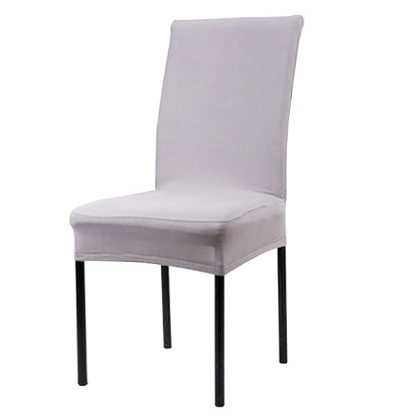 Maxbell Stretchy Short Dining Chair Cover Wedding Banquet Decorative Slipcover -Gray