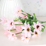 Maxbell 1 Bunch Fake Daisy Artificial Flower Plant Bouquet Home Office Decor - Pink