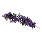 Maxbell Bunch Silk Hanging Plants Artificial Lily Flower Garland Home Wedding Party Hotel Coffee Shop Floral Decor Blue