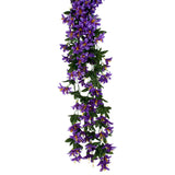 Maxbell Bunch Silk Hanging Plants Artificial Lily Flower Garland Home Wedding Party Hotel Coffee Shop Floral Decor Blue