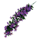 Maxbell Bunch Silk Hanging Plants Artificial Lily Flower Garland Home Wedding Party Hotel Coffee Shop Floral Decor Blue