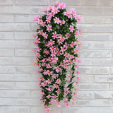 Maxbell Bunch Silk Hanging Plants Artificial Lily Flower Garland Home Wedding Party Hotel Coffee Shop Floral Decor Blue