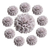 Maxbell 10 Pieces 5.5cm Artificial Silk Chrysanthemum Flower Head for DIY Wedding Decoration - Grey