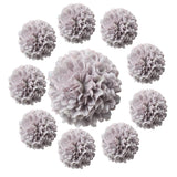 Maxbell 10 Pieces 5.5cm Artificial Silk Chrysanthemum Flower Head for DIY Wedding Decoration - Grey