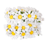 Maxbell Pack of 100pcs Artificial Flower Heads Daisy Wedding Party DIY Hair Clip Brooch Craft White