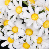 Maxbell Pack of 100pcs Artificial Flower Heads Daisy Wedding Party DIY Hair Clip Brooch Craft White
