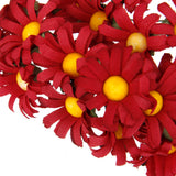 Maxbell Pack of 100pcs Artificial Flower Heads Daisy Wedding Party DIY Hair Clip Brooch Craft Red