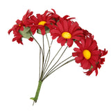 Maxbell Pack of 100pcs Artificial Flower Heads Daisy Wedding Party DIY Hair Clip Brooch Craft Red