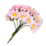 Maxbell Pack of 100pcs Artificial Flower Heads Daisy Wedding Party DIY Hair Clip Brooch Craft Pink