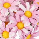 Maxbell Pack of 100pcs Artificial Flower Heads Daisy Wedding Party DIY Hair Clip Brooch Craft Pink