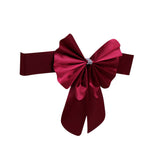 Maxbell Elastic Sash Band Chair Back Wedding Bowknot Bow Ribbon Decoration for Hotel Restaurant Wedding Party Chair Decor Wine Red