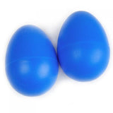 Maxbell 2 Pieces Plastic Percussion Musical Instrument Egg Maracas Shakers Blue