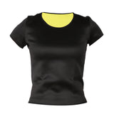 Maxbell Women Fashionable Neoprene Shapewear Calorie Off Fat Burner Shirt For Gym Fitness Exercise Black XL