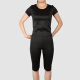 Maxbell Women Fashionable Neoprene Shapewear Calorie Off Fat Burner Shirt For Gym Fitness Exercise Black XL
