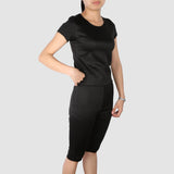 Maxbell Women Fashionable Neoprene Shapewear Calorie Off Fat Burner Shirt For Gym Fitness Exercise Black XXXL