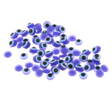 Maxbell 100 Pieces 8mm Dolls Safety Eyes Plastic Eyeball for Bear Animal Puppet Toy Doll Crafts Mask Halloween Prop Blue