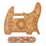 Maxbell Durable Flower Pattern Maple Guitar Pickguard Anti-scratch Plate for TEL Electric Guitar Replacement Accessory