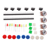 Maxbell Electronics Parts Component Kit - Arduino Compatible Buttons Switches LEDs