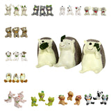 Maxbell 3 pieces Micro Landscape Decorations Mini Resin Animal Garden DIY Hedgehog