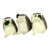 Maxbell 3 pieces Micro Landscape Decorations Mini Resin Animal Garden DIY Hedgehog