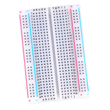 Maxbell 1 Piece 400 Plug-in Solderless Bread Board, 400 Tie-Points, 4 Power Rails, 3.3 x 2.2 x 0.3inch ( 8.5 x 5.5 x 0.9cm )