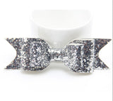 Maxbell Baby Girls Women Fashionable Bow Hair Clip Glitter Headwear Decor Hair Ornaments Silver