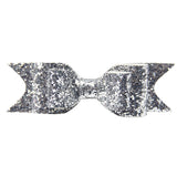 Maxbell Baby Girls Women Fashionable Bow Hair Clip Glitter Headwear Decor Hair Ornaments Silver