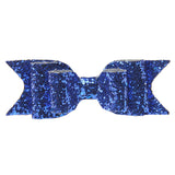 Maxbell Baby Girls Women Fashionable Bow Hair Clip Glitter Headwear Decor Hair Ornaments Royal Blue