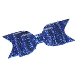 Maxbell Baby Girls Women Fashionable Bow Hair Clip Glitter Headwear Decor Hair Ornaments Royal Blue