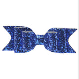 Maxbell Baby Girls Women Fashionable Bow Hair Clip Glitter Headwear Decor Hair Ornaments Royal Blue