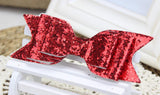 Maxbell Baby Girls Women Fashionable Bow Hair Clip Glitter Headwear Decor Hair Ornaments Red