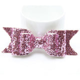 Maxbell Baby Girls Women Fashionable Bow Hair Clip Glitter Headwear Decor Hair Ornaments Pink