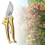 Maxbell Easy Simple Use Hand Garden Pruning Picking Shears Cutter Gardening Plant Scissors Branch Pruner Snip Tool Golden