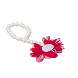 Maxbell Cute Infant Baby Toddler Chiffon Flower Beach Party Barefoot Sandals Red