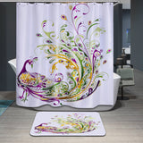 Maxbell Home Bathroom Bedroom Door Window Use Extra Long Fabric Bath Shower Cute Print Pattern Curtain With 12 Hooks #1