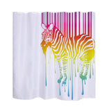 Maxbell Home Bathroom Bedroom Door Window Use Extra Long Fabric Bath Shower Zebra Print Pattern Curtain With 12 Hooks #1