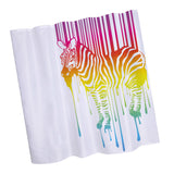 Maxbell Home Bathroom Bedroom Door Window Use Extra Long Fabric Bath Shower Zebra Print Pattern Curtain With 12 Hooks #1