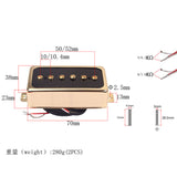 Maxbell 2 Pieces Plastic Alnico 5 Soapbar Pickup for Electric Guitar Replacement Parts Neck/Bridge Golden