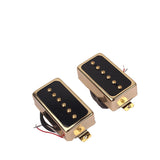 Maxbell 2 Pieces Plastic Alnico 5 Soapbar Pickup for Electric Guitar Replacement Parts Neck/Bridge Golden