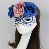 Maxbell Women Girls Venetian Flower Masquerade Costume Accessory Dance Party Halloween Props Fun Eyewear Eye Mask Blue