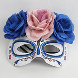 Maxbell Women Girls Venetian Flower Masquerade Costume Accessory Dance Party Halloween Props Fun Eyewear Eye Mask Blue