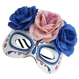 Maxbell Women Girls Venetian Flower Masquerade Costume Accessory Dance Party Halloween Props Fun Eyewear Eye Mask Blue