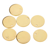 Maxbell Pack of 20PCS Alloy Round Pieces With Hole For Jewelry Necklace Earrings Jewelry Bracelet Making Craft Projects DIY Gold