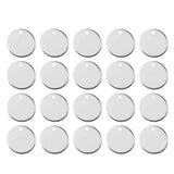 Maxbell Pack of 20PCS Alloy Round Pieces With Hole For Jewelry Necklace Earrings Jewelry Bracelet Making Craft Projects DIY Silver