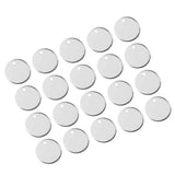 Maxbell Pack of 20PCS Alloy Round Pieces With Hole For Jewelry Necklace Earrings Jewelry Bracelet Making Craft Projects DIY Silver