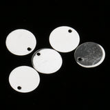 Maxbell Pack of 20PCS Alloy Round Pieces With Hole For Jewelry Necklace Earrings Jewelry Bracelet Making Craft Projects DIY Silver