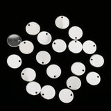 Maxbell Pack of 20PCS Alloy Round Pieces With Hole For Jewelry Necklace Earrings Jewelry Bracelet Making Craft Projects DIY Silver