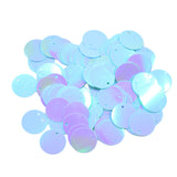 Maxbell Pack of 130PCS Shiny Round Loose Sequins Paillettes Sewing Craft Jewelry Making Costume DIY Home Decor Ornaments 16mm Blue