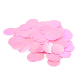 Maxbell Pack of 130PCS Shiny Round Loose Sequins Paillettes Sewing Craft Jewelry Making Costume DIY Home Decor Ornaments 16mm Pink